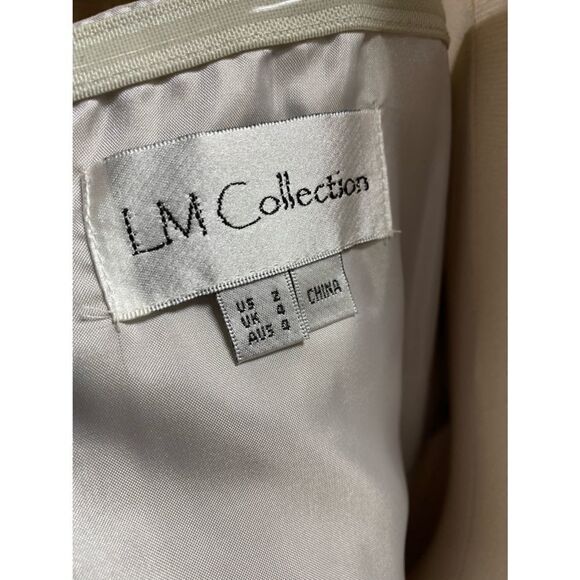 LM Collection Light Grey Jeweled Sleeveless Cocktail Formal Dress NWT - Picture 4 of 9
